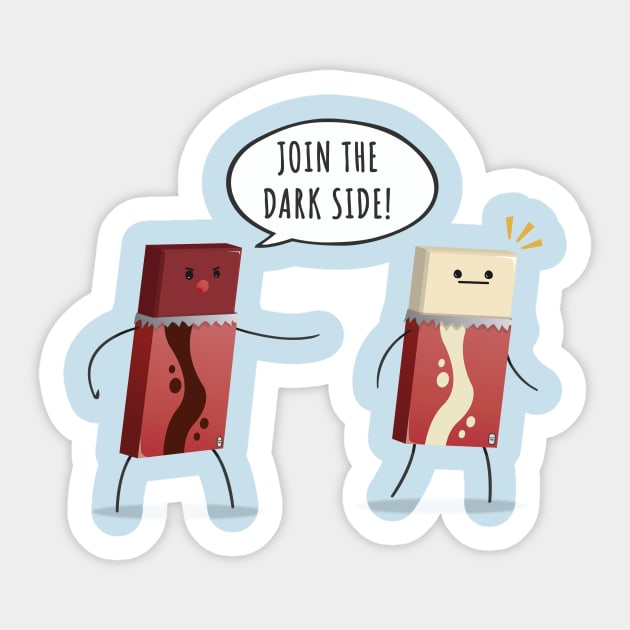 The "Dark" side Sticker by José Ruiz